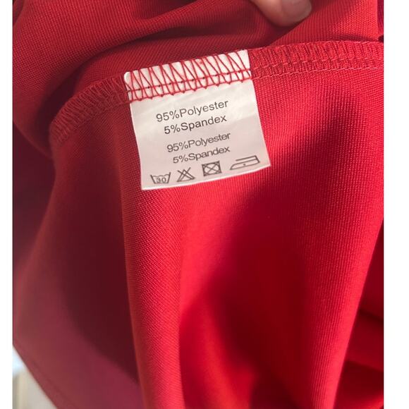 Grace Karin Women's Size S Red Gathered Front Tie Back Dress #0543 - Picture 7 of 11